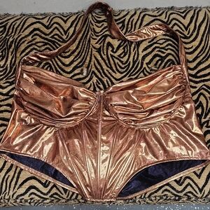 PRETTY LIL THINGS,Metallic Bronze Halter, SIZE 22
